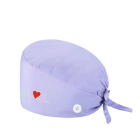 Bonnets de bloc opératoire en coton doublés de satin à nouer, motif dessin animé, accessoires médicaux unisexes, personnalisables, respirants, pour infirmières