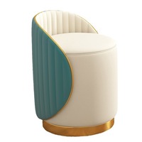 Chaise de maquillage moderne pivotante et réglable, tabouret de manucure haut de gamme multicolore avec dossier, style cyber-célébrité