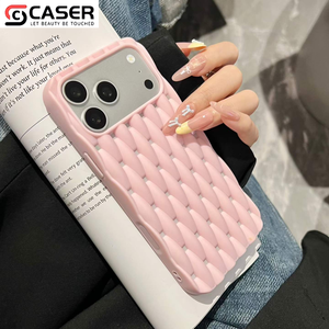 Coque de téléphone anti-chute et antichoc en tricot torsadé ajouré, couleur unie, style estival frais, pour <span class=keywords><strong>iPhone</strong></span> 13-18 Pro Max - Product Image 4
