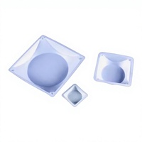 Paquete de 125 Platos Desechables Negros de PP de Grado Alimenticio, Bandejas Cuadradas de 100 ml, Antiestáticos, Fáciles de Verter, Recipientes de Laboratorio