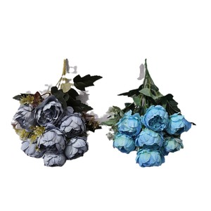 Ramo de peonías artificiales Yixuan, 7 cabezas, flor de seda hecha a mano, estilo europeo, para decoración del hogar y bodas - Product Image 5