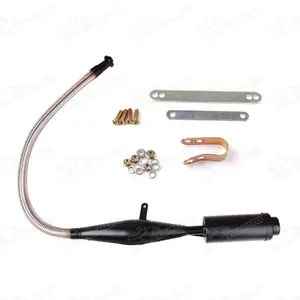 Exhaust Pipe Muffler With Soft Hose For 80cc Motorized Moto Bike Gas Engine Motorcycle Bicycle Motor