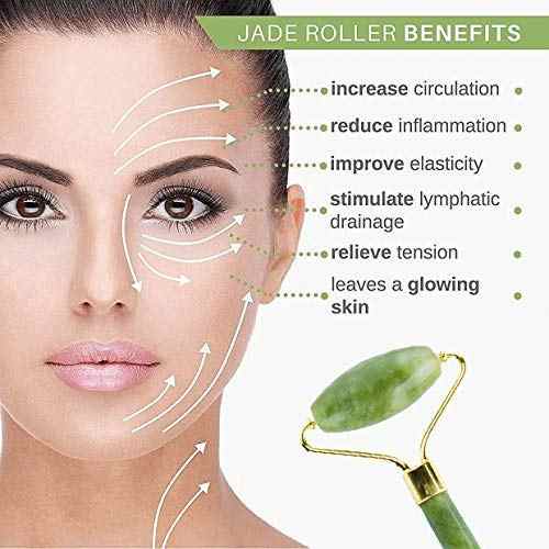 Piel Masajeador Facial De Jade Beneficios Rodillo De Jade