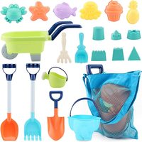 Ensemble de pelles longues et de jouets de plage pour enfants, kit d'outils de plage pour enfants, jouets de plage d'été pour tout-petits