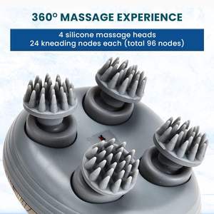Eilison yeni lansmanı taşınabilir kafa masajı su geçirmez 360 el derisi <span class=keywords><strong>Scratcher</strong></span> 96 yoğurma düğümleri saç büyüme vücut masajı - Product Image 2