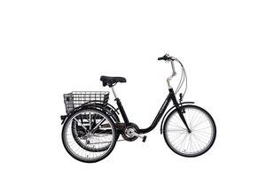 Vélo à une vitesse avec pneus, système de freinage V-brake, fourche en aluminium et acier standard GW7001, 3 roues GW7001 - Product Image 3