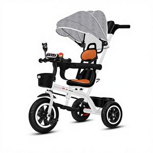 Triciclo per Bambini con Musica per Età 1-6 Anni, Passeggino in Metallo, <span class=keywords><strong>Bicicletta</strong></span> - Product Image 3
