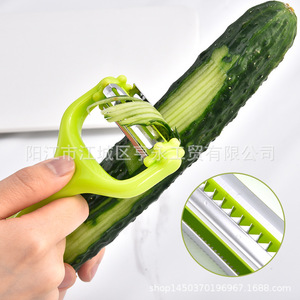 Stainless Steel 3 In 1 Peeler Green Multi Function Fruit Vegetable Tool For Kitchen Use - Product Image 5