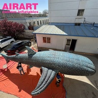 Requin géant gonflable sur le thème de l'océan en plein air, baleine gonflable personnalisée pour l'affichage