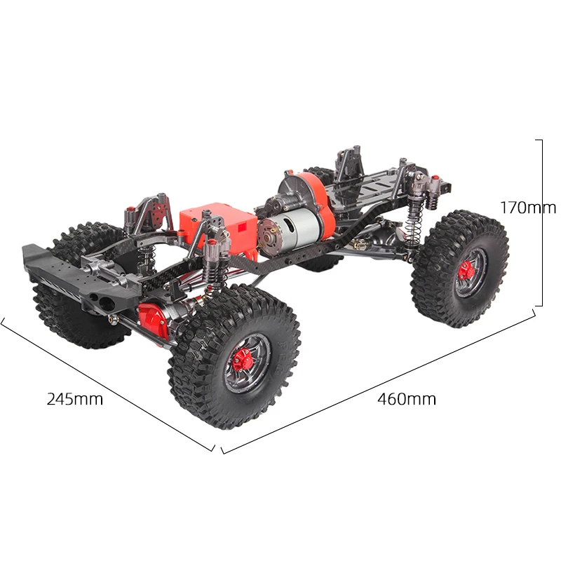 アキシャルSCX互換メタルフレーム カーボンシャーシ　クローラー INJORA 313mm シャーシ フレーム ホイールベース 1/10 RC