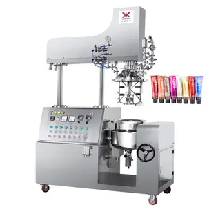 500L 1000L button control hair color cream making machine gel paste vacuum homogenizer mixer machine hair dye production line