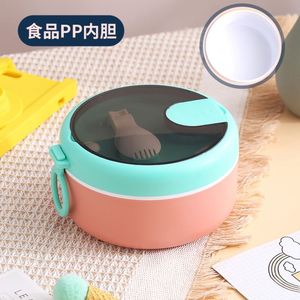 Wholesale Stock Student Kids Soup Bowl Set 900Ml Plastic Ramen Bowl Insulated Lunch Box for Office Workers Bento Lunch Box - Product Image 3