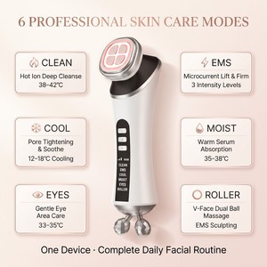 Appareil <span class=keywords><strong>de</strong></span> lifting facial vibrant 3D portable pour le cou, le visage et les yeux, avec rouleau <span class=keywords><strong>de</strong></span> <span class=keywords><strong>glace</strong></span>, masseur électrique <span class=keywords><strong>de</strong></span> beauté pour le visage et le cou - Product Image 4
