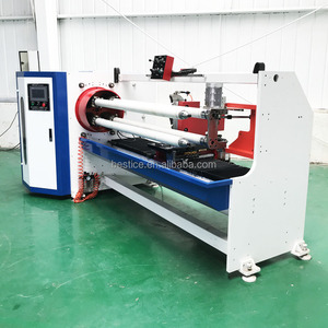 Machine de découpe de rouleaux de ruban adhésif à quatre arbres automatique avec deux lames HMI Fabricant professionnel Chine Prix de gros d'usine - Product Image 4
