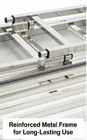 Table pliante en acier inoxydable sur mesure, conçue pour une utilisation intensive, avec des charnières renforcées et un mécanisme de verrouillage fluide