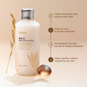 Oem Odm Skincare Men and Women Ceramide Moisturizer Smooths Strengthens Skin Barrier Rice Brightening <strong>Face</strong> Lotion - Product Image 1