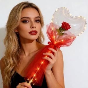 Hot-selling Qixi Valentine's Day <b>LED</b> Rose Heart Pop <b>Ball</b> Light-Up Toy Party Toy Birthday Viral Bouquet Pop <b>Ball</b> Wholesale - Product Image 5