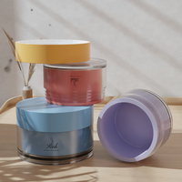 Pot cosmétique rose givré vide pour crème de soin, fond épais, 5g 15g 30g 50g, emballage OEM