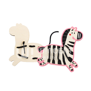 Juguete de Enhebrar de Madera Wincent, Animales para Enhebrar: Cocodrilo, Cebra, Oso, León, <span class=keywords><strong>Montessori</strong></span>, Habilidades Motoras Finas, Regalo Educativo para Niños - Product Image 3