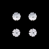 Perles de fleurs en nacre naturelle 8 mm, coquillages sculptés, fleurs blanches irisées, perles en vrac pour la fabrication élégante de bijoux et de boucles d'oreilles