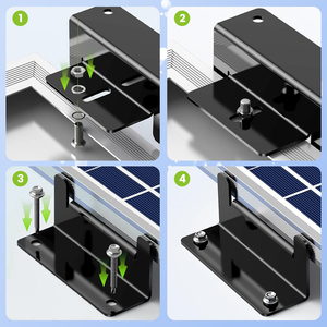 <span class=keywords><strong>4</strong></span> pcs Trọng lượng nhẹ hợp kim nhôm năng lượng mặt trời bảng điều khiển gắn Z Chân đế cho rvs trailers thuyền Vans cắm trại - Product Image 2