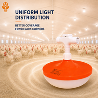Lampe LED pour volailles 9W 48V DC IP67 Étanche Plug and Play Dimmable 0-100% Sans Scintillement pour Poulaillers et Cages à Poules Pondeuses