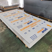 Panneau composite en acier sur mesure, revêtement PVDF, plaque argentée pour façades de bâtiments commerciaux