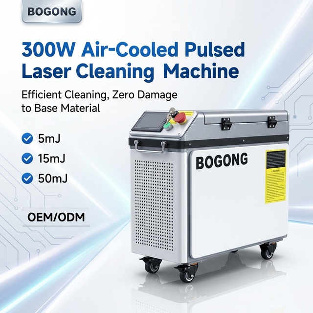 Pulse Fiber Laser Cleaning Machine for Stainless Steel & Aluminum 300W High-Power New