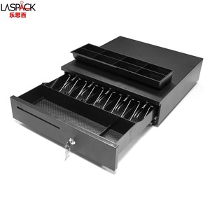 Cassetto Portadenaro Nero LASPACK con 5 Scomparti per Banconote e 8 per Monete, Sistema POS con Interfaccia RJ11 per Supermercati e Negozi al Dettaglio - Product Image 5