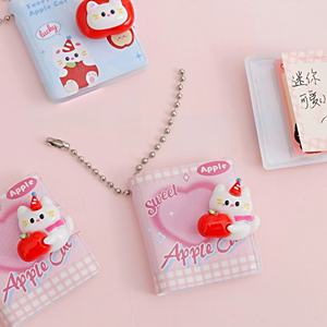 Cuaderno de Bolsillo Kawaii <span class=keywords><strong>con</strong></span> Colgante de Resina de Gato <span class=keywords><strong>con</strong></span> Manzana, Papel de Escritura Suave y Cadena para Colgar, Ideal para Escribir <span class=keywords><strong>en</strong></span> el Diario - Product Image 5