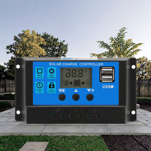 Contrôleur de charge solaire PWM double USB automatique 10A/20A/30A pour batteries Lithium Fer LiFePO4, régulateurs 1500W 12V 24V - Product Image 2