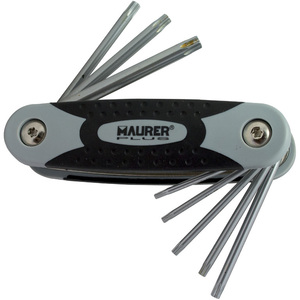 Maurer Plus Set di chiavi Torx balle pieghevoli in 8 pezzi 86835 comoda chiave inglese per progetti - Product Image 1