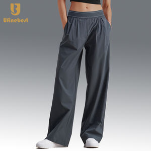 レディース ハイウエスト アウトドア クール生地 日焼け防止 スポーツパンツ 速乾 カジュアル ルーズ ワイドレッグ ストレートレッグ ヨガパンツ - Product Image 1