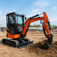 LIVRAISON GRATUITE Mini-excavatrice sur chenilles 3 tonnes, 1,8 tonne, 2,5 tonnes, machine de terrassement à moteur, mini-pelle, prix
