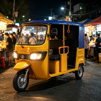 Tricycle électrique à 3 roues, moteur sans balais, batterie au lithium, cabine fermée, phare LED, 400 kg, prix abordable, 2000 W, 72 V, Afrique de l'Ouest