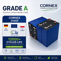 Cellule prismatique LiFePO4 CORNEX 314Ah 3.2V de qualité A, neuve, 12000 cycles, pour stockage solaire hors réseau, ESS, camping-car, stock européen, vente en gros