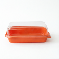 Boîte de pâtisserie en plastique transparent pour desserts et collations, emballage en blister coloré en PET de qualité alimentaire pour supermarchés et boulangeries