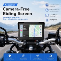 Aocci Écran intelligent pour moto 7 pouces avec CarPlay Android Auto sans fil, navigation GPS, moniteur DVR, IP67