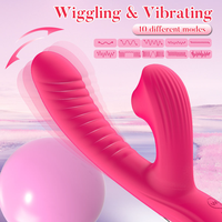 Kabelloser Vibrator für Frauen mit Saugfunktion, G-Punkt und Klitoris-Stimulation, Welliger Sex-Vibrator