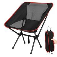 Camping en plein air dossier haut lune chaise pliante Portable métal pique-nique chaise pliante pêche plage lune chaise