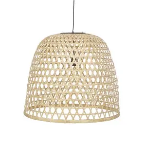 Tùy Chỉnh Thiết Kế Hiện Đại Tre Tự Nhiên Wicker Handmade Mây Nhà Bếp Treo Mặt Dây Chuyền Đèn