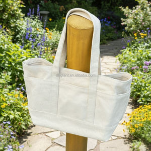 Tas Belanja Totebag Kanvas Katun Reusable dengan Pola Logo Putih Cetak Transfer Panas Kustom dan Kantong - Product Image 4