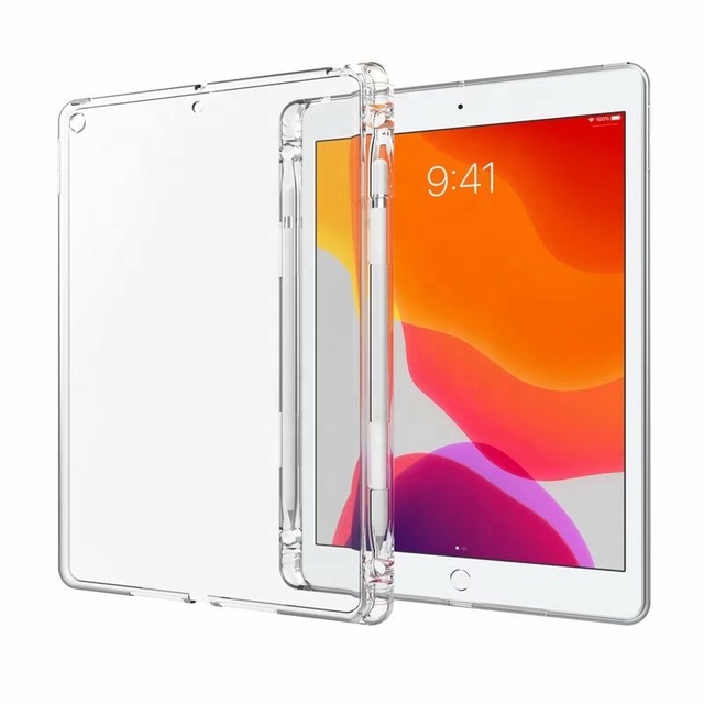 Ultra Thin Crystal Clear Soft Tpu Case Cover for 10.2 iPad Case Clear iPad 10.2 Clear Case iPad 10.2 Clear with Pencil Holder