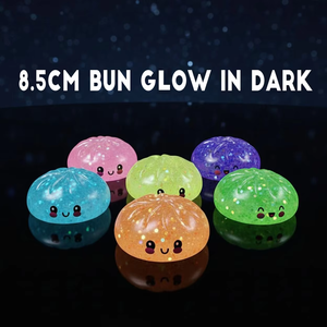 ตุ๊กตาซาลาเปาเรืองแสงในที่มืด ขายดี น่ารัก บีบได้ ทนทาน มีกลิตเตอร์ พร้อมส่ง ของเล่นบีบคลายเครียดสำหรับเด็ก - Product Image 2