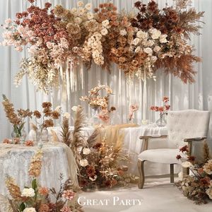 Ramos <span class=keywords><strong>de</strong></span> Flores Artificiales Color Café <span class=keywords><strong>para</strong></span> Decoración <span class=keywords><strong>de</strong></span> Ceremonias y Pasillos <span class=keywords><strong>de</strong></span> Boda - Product Image 3