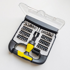 48PC Ratchet Screwdriver T Handle Tool Set 1/4 In Metric Home Use Chromium Vanadium Steel - Product Image 4