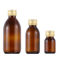 Sirop de codeine 30 ml, 60 ml, 100 ml, flacon en verre ambré avec bouchon à vis et emballage en carton pour médicaments liquides