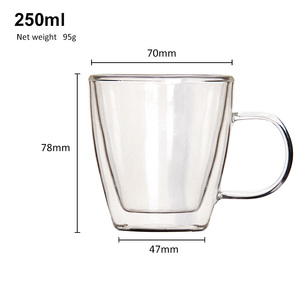 <span class=keywords><strong>2021</strong></span> Cristal de Venta caliente de doble pared taza de vidrio - Product Image 3