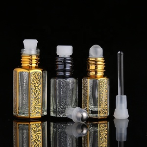 CJ-New Thiết Kế 3Ml 6Ml 12Ml Rỗng In UV <span class=keywords><strong>Attar</strong></span> Chai Thủy Tinh Arabic Oud Dầu Chai Nước Hoa Với Nắp Nhôm - Product Image 5