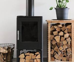 Chimenea Estrecha de Leña, <span class=keywords><strong>Horno</strong></span> de Acero al Carbono, Chimenea Integrada para Uso Interior, Estilo Simple - Product Image 1